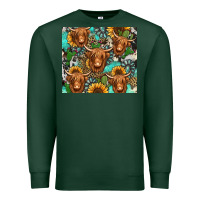 Sports Green long haired shaggy cow western Premium Sweatshirt - Jasminsmagicworld