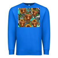 True Royal long haired shaggy cow western Premium Sweatshirt - Jasminsmagicworld