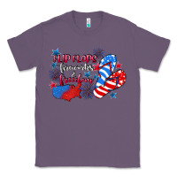 Lavender Flip flops fireworks & freedom 4th of july Classic Tee - CowGirlArtShop