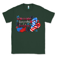 Sports Green Flip flops fireworks & freedom 4th of july Classic Tee - CowGirlArtShop