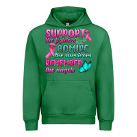 Emerald Support The Lighters Admire The Survivors Remember The Angels Urban Hoodie - BundleAndBundleShop