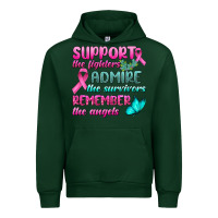 Forest Green Support The Lighters Admire The Survivors Remember The Angels Urban Hoodie - BundleAndBundleShop