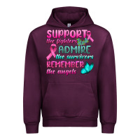 Mauve Wine Support The Lighters Admire The Survivors Remember The Angels Urban Hoodie - BundleAndBundleShop