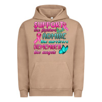 Pigment Burro Support The Lighters Admire The Survivors Remember The Angels Urban Hoodie - BundleAndBundleShop