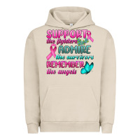 Pigment French Oak Support The Lighters Admire The Survivors Remember The Angels Urban Hoodie - BundleAndBundleShop