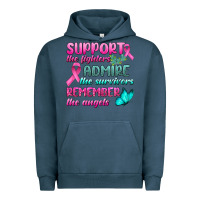 Pigment Midnight Navy Support The Lighters Admire The Survivors Remember The Angels Urban Hoodie - BundleAndBundleShop