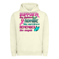 Pigment Pistachio Support The Lighters Admire The Survivors Remember The Angels Urban Hoodie - BundleAndBundleShop