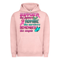 Pigment Salmon Support The Lighters Admire The Survivors Remember The Angels Urban Hoodie - BundleAndBundleShop
