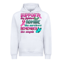 White Support The Lighters Admire The Survivors Remember The Angels Urban Hoodie - BundleAndBundleShop
