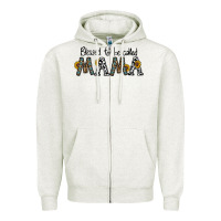 Oatmeal Heather blessed to be called mama Zipper Hoodie - CowhideDigitalArt