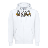 White blessed to be called mama Zipper Hoodie - CowhideDigitalArt