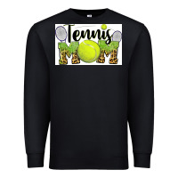 Black tennis mom Premium Sweatshirt - BarkalooDesign