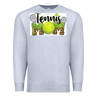 Heather Grey tennis mom Premium Sweatshirt - BarkalooDesign