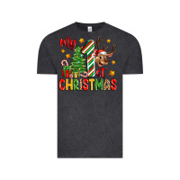 Vintage Black my first christmas Vintage Tee - Zillion Design Studio