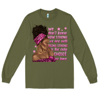 Army Green afro woman cancer Long Sleeve Tee - texasbilliewilder