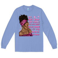 Colony Blue afro woman cancer Long Sleeve Tee - texasbilliewilder