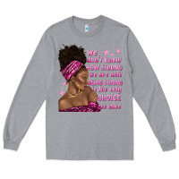 Heather Grey afro woman cancer Long Sleeve Tee - texasbilliewilder