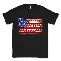 Black Baseball American flag Classic Tee - Neo Western
