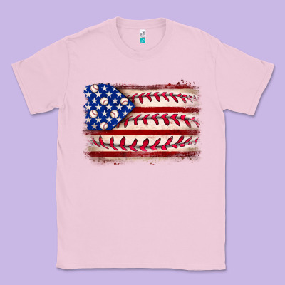 Baseball American Flag Classic Tee Designed By Neo Western