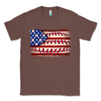 Chestnut Baseball American flag Classic Tee - Neo Western