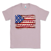 Lilac Baseball American flag Classic Tee - Neo Western