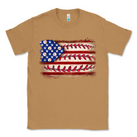 Toasted Coconut Baseball American flag Classic Tee - Neo Western