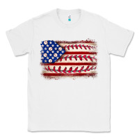 White Baseball American flag Classic Tee - Neo Western
