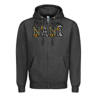 Charcoal Heather blessed to be called nanı Zipper Hoodie - CowhideDigitalArt