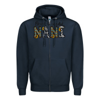 Navy blessed to be called nanı Zipper Hoodie - CowhideDigitalArt