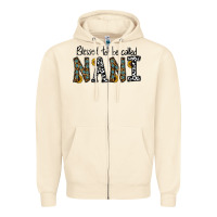 Sandshell blessed to be called nanı Zipper Hoodie - CowhideDigitalArt