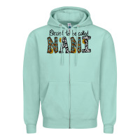 Seafoam blessed to be called nanı Zipper Hoodie - CowhideDigitalArt
