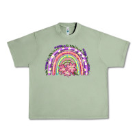 Oil Green Easter Floral Spring Rainbow Urban Heavy Tee - RanaPortraitStore
