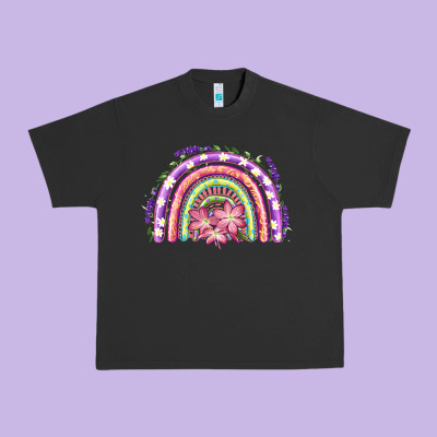 Urban Heavy Tee Easter Floral Spring Rainbow