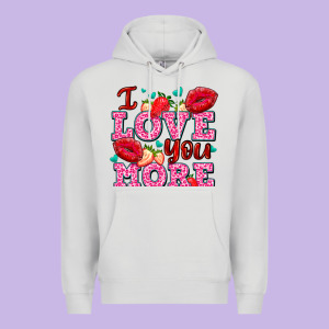 I Love You More With Lips And Strawberry Premium Hoodie Designed By Adodesignshop