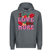 Rock i love you more with lips and strawberry Premium Hoodie - AdoDesignShop