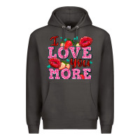 Smoke i love you more with lips and strawberry Premium Hoodie - AdoDesignShop