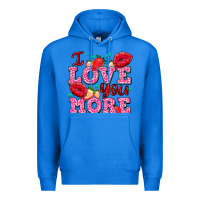 True Royal i love you more with lips and strawberry Premium Hoodie - AdoDesignShop