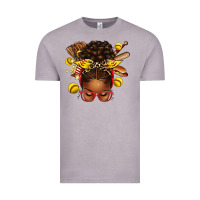 Vintage Zinc softball afro messy bun Vintage Tee - texasbilliewilder