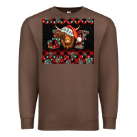 Chestnut joy shaggy cow christmas Premium Sweatshirt - Jasminsmagicworld