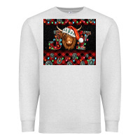 Oatmeal Heather joy shaggy cow christmas Premium Sweatshirt - Jasminsmagicworld
