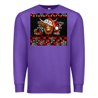 Purple joy shaggy cow christmas Premium Sweatshirt - Jasminsmagicworld