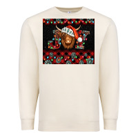 Sandshell joy shaggy cow christmas Premium Sweatshirt - Jasminsmagicworld