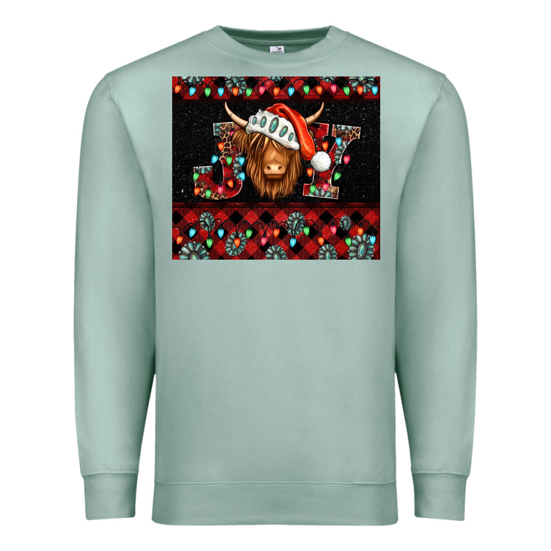 Joy Shaggy Cow Christmas Premium Sweatshirt by Jasminsmagicworld | Teevron