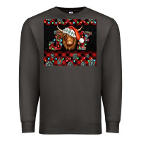 Smoke joy shaggy cow christmas Premium Sweatshirt - Jasminsmagicworld