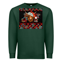 Sports Green joy shaggy cow christmas Premium Sweatshirt - Jasminsmagicworld