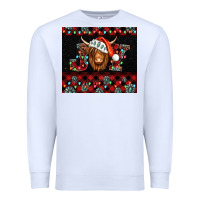 White joy shaggy cow christmas Premium Sweatshirt - Jasminsmagicworld