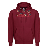 Burgundy american flag lips 16oz libbey cup Zipper Hoodie - HRA Design Shop