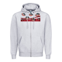 Heather Grey american flag lips 16oz libbey cup Zipper Hoodie - HRA Design Shop
