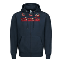 Navy american flag lips 16oz libbey cup Zipper Hoodie - HRA Design Shop
