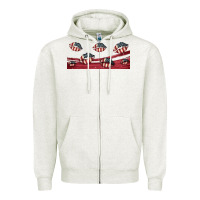 Oatmeal Heather american flag lips 16oz libbey cup Zipper Hoodie - HRA Design Shop